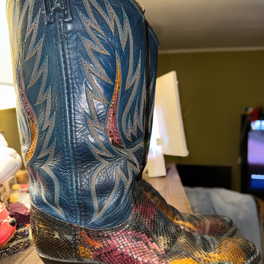 Dan Post Exotic Python Cowboy Boots - image 2
